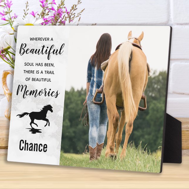 Horse Loss Photo Keepsake - Horse Memorial Plaque (Creator Uploaded)