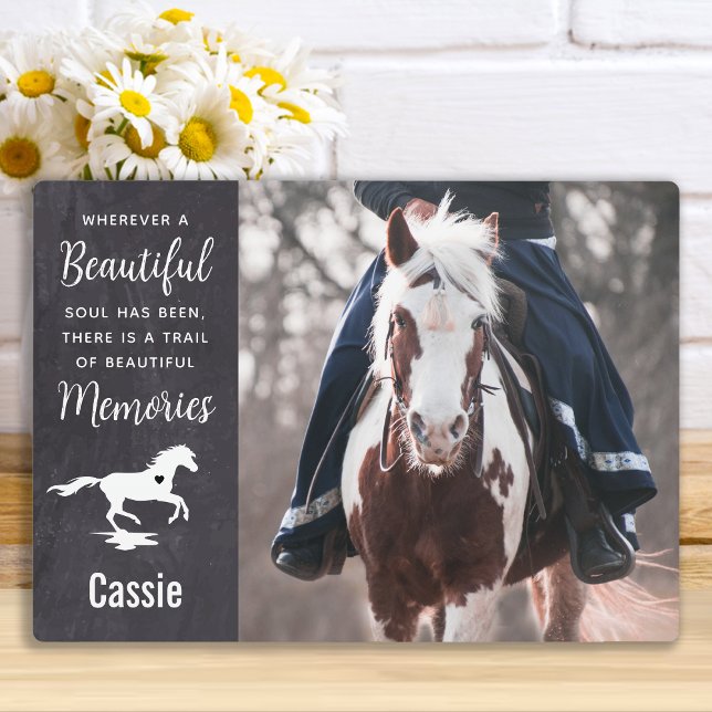 Horse Loss Photo Keepsake Pet Quote Horse Memorial Plaque (Creator Uploaded)