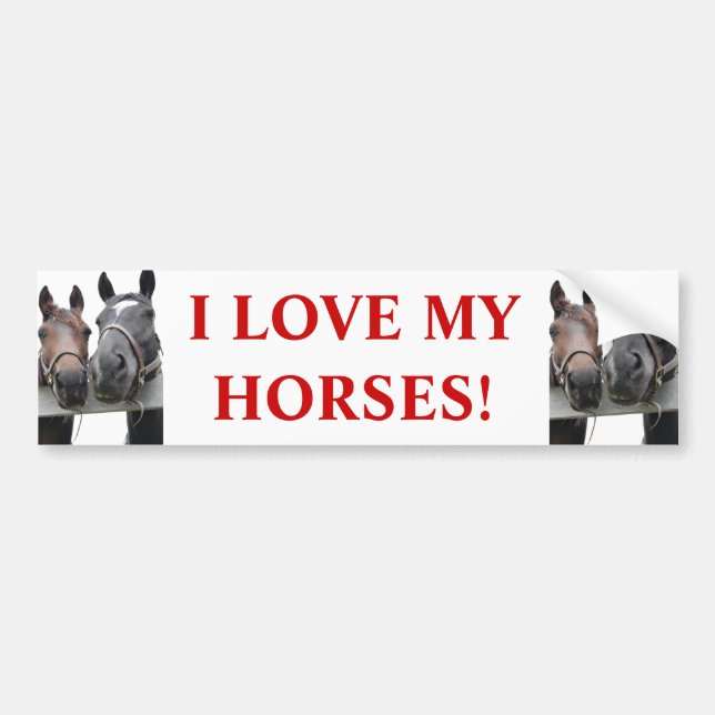 Horse-Love Bumper Sticker (Front)