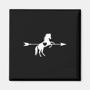 Horse Love Cupid Arrow Horse Heart Horses Lover Eq Magnet