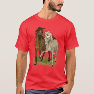 Horse love drawing of loving horses T-Shirt