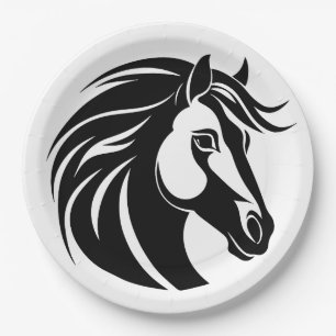 Horse Love Equestrian Paper Plate