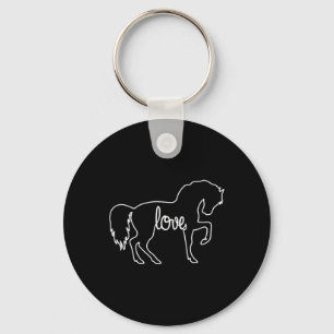Horse Love Horseback Riding Equestrian Gift Key Ring