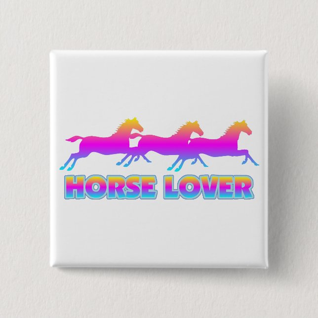 Horse Lover 15 Cm Square Badge (Front)