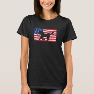 Horse Lover American Flag July 4th USA Patriotic H T-Shirt