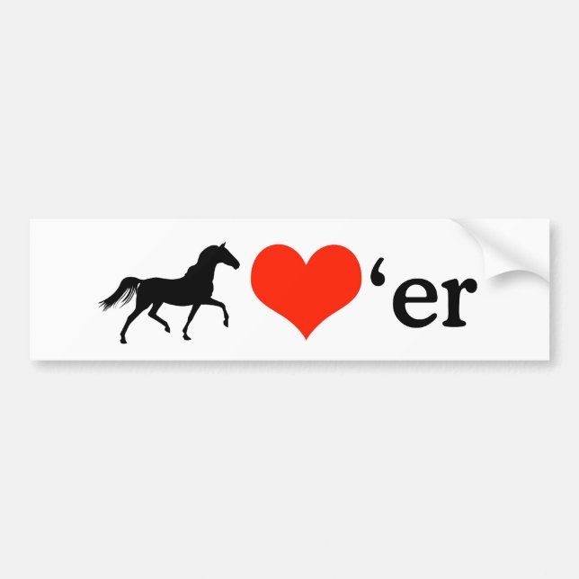 Horse Lover Bumper Sticker (Front)