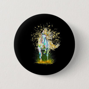 Horse Lover Cowgirl Rodeo Horseback Riding Equestr 6 Cm Round Badge