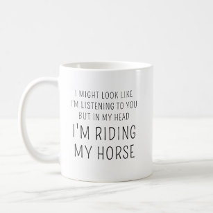 Horse Lover Equestrian Gift Funny Custom Name Coffee Mug