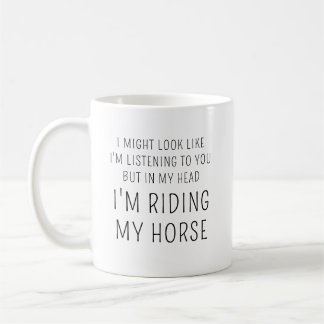 Horse Lover Equestrian Gift Funny Custom Name Coffee Mug