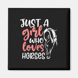 Horse Lover Equestrian Horseback Riding Girls West Magnet