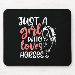 Horse Lover Equestrian Horseback Riding Girls West Mouse Pad
