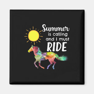 Horse Lover Equestrian Horseback Riding Summer Vac Magnet