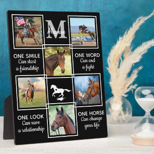 Horse Lover Equestrian Personalised Photo Collage Plaque