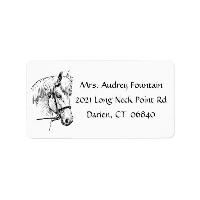 Horse Lover Equestrian Western Country Rodeo Label (Front)
