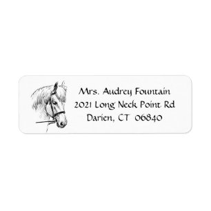Horse Lover Equestrian Western Country Rodeo Return Address Label