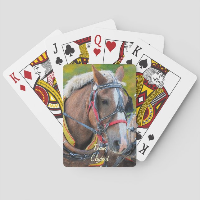 Horse-lover Equine design Playing Cards (Back)