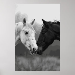 Horse Lover Friends Photographic Art Poster