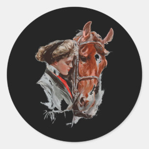 Horse Lover Gift For Girls Women Who Love Horses Classic Round Sticker