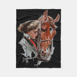 Horse Lover Gift For Girls Women Who Love Horses Fleece Blanket
