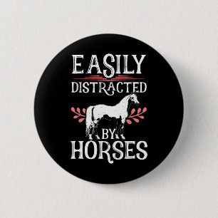 Horse Lover Gift Women Equestrian Girl Horseback R 6 Cm Round Badge