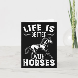 Horse Lover Gift Women Equestrian Girl Horseback R Card