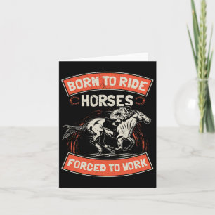 Horse Lover Gift Women Equestrian Girl Horseback R Card