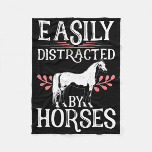 Horse Lover Gift Women Equestrian Girl Horseback R Fleece Blanket