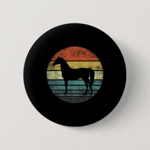 Horse Lover Gifts Horseback Riding Equestrian Retr 6 Cm Round Badge