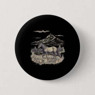 Horse Lover Gifts Women Teen Girls Wild Horse Art 6 Cm Round Badge