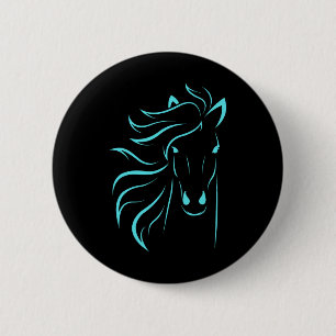 Horse Lover Gifts Womens Equestrian Men Horseback 6 Cm Round Badge