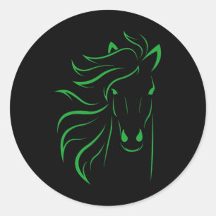 Horse Lover Gifts Womens Equestrian Men Horseback Classic Round Sticker