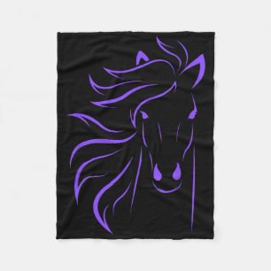 Horse Lover Gifts Womens Equestrian Men Horseback Fleece Blanket