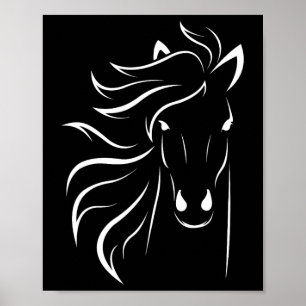 Horse Lover Gifts Womens Equestrian Men Horseback Poster