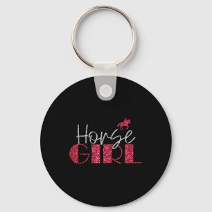 Horse Lover Girl Love Ride Horses Equestrian Horse Key Ring