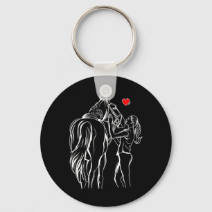Horse Lover Girl Women Horseback Riding Key Ring