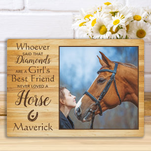 Horse Lover Girl's Best Friend Keepsake Photo Plaque