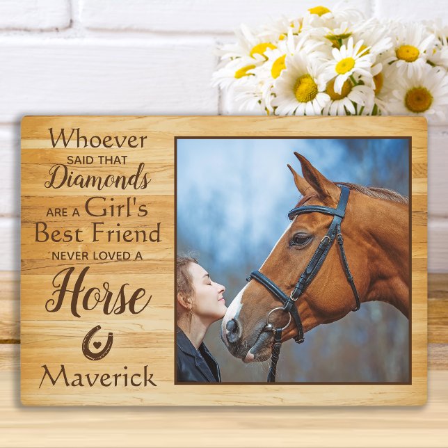 Horse Lover Girl's Best Friend Keepsake Photo Plaque (Creator Uploaded)