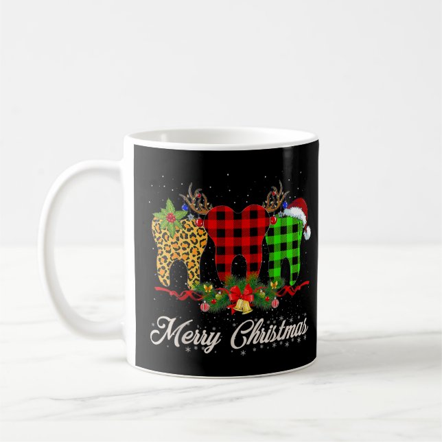 Horse Lover Gnome Family Matching Group Christmas  Coffee Mug (Left)