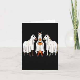 Horse Lover Halloween Funny Horseback Riding Eques Card