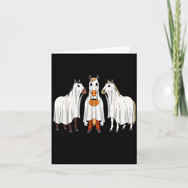 Horse Lover Halloween Funny Horseback Riding Eques Card (Front)