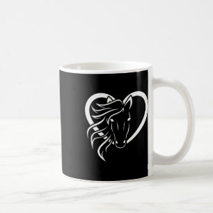 Horse Lover Heart Horseback Riding Western Cowgirl Coffee Mug