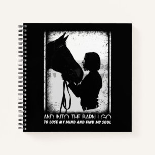 Horse Lover Horse and Girl Notebook