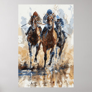 Horse Lover Horse Racing Art Poster