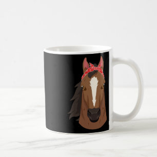 Horse Lover Horse Wearing Bandanna Horseback Ridin Coffee Mug