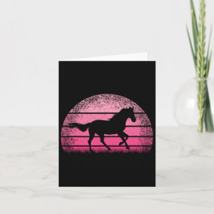 Horse Lover Horseback Riding Cowgirl Pink Western Card