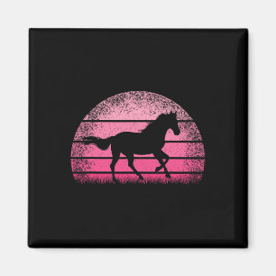Horse Lover Horseback Riding Cowgirl Pink Western Magnet