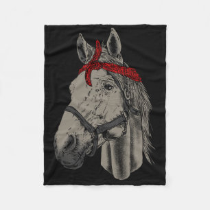 Horse Lover Horseback Riding Hay Horse Rider Fleece Blanket