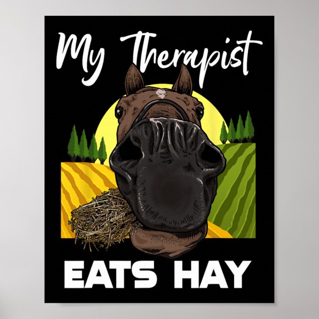 Horse Lover Horseback Riding Hay Horse Rider  Poster (Front)