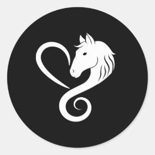 Horse Lover Horseback Riding Western Cowgirl Ranch Classic Round Sticker