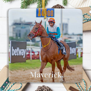 Horse Lover Personalised Pet Photo Equestrian Ceramic Ornament